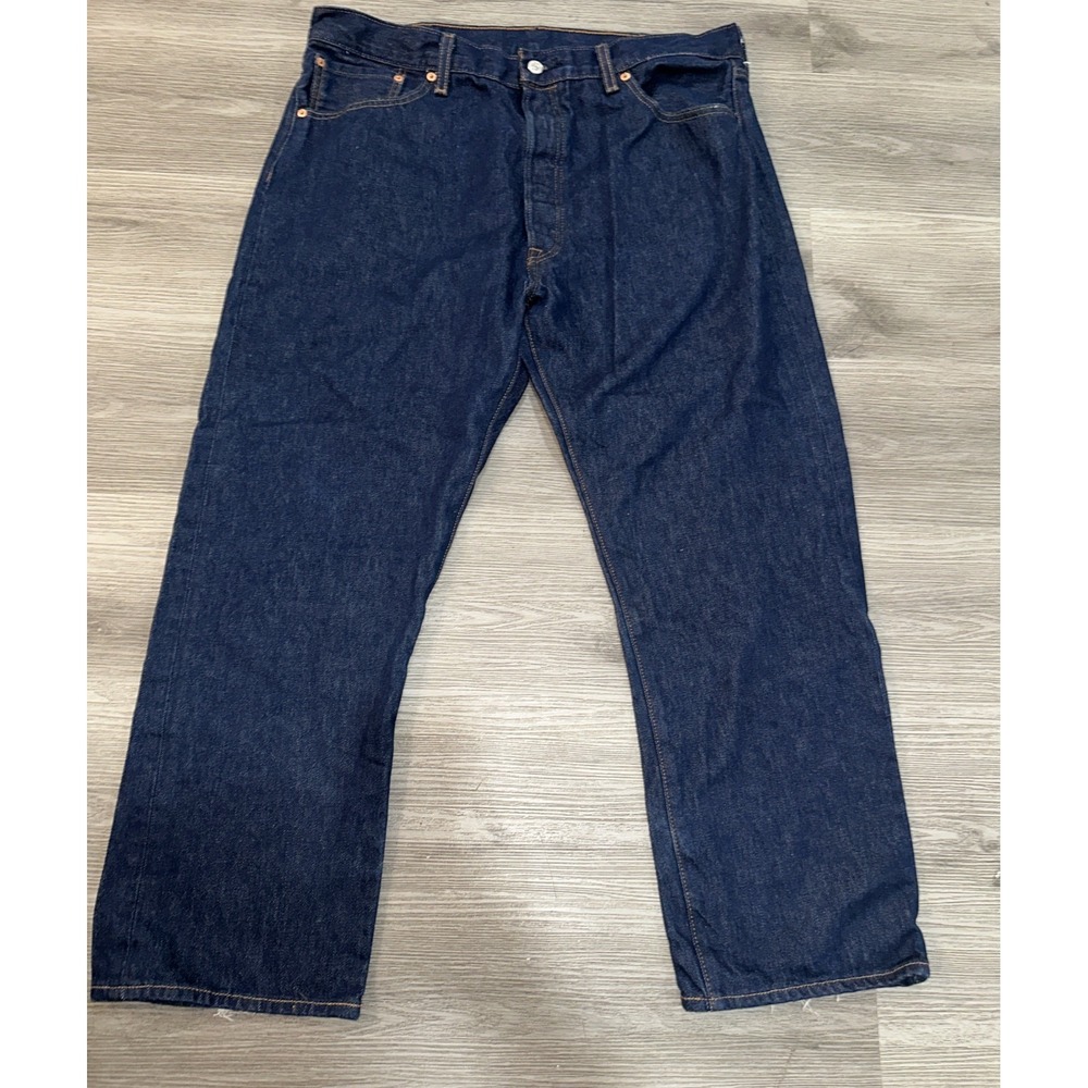 Levis 501 Jeans Mens 40x30 Blue Denim Cotton High Rise‎ Straight Button-Fly